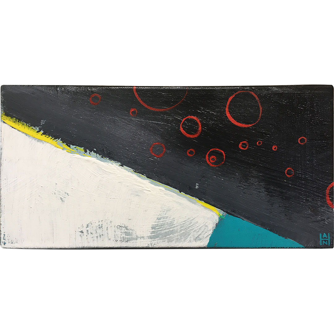 "Submersion 2", acrylic on canvas, 6" x 12", $200